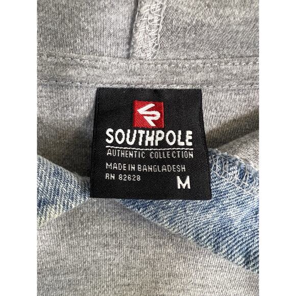 Vintage Y2K South Pole Sweatsuit Mens M Light Gray Track Suit Zip Jacket Pants - Picture 5 of 16